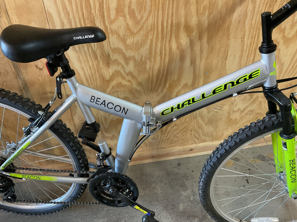 Challenge Beacon Folding Mountain Bike Shimano Equipped Silver Green