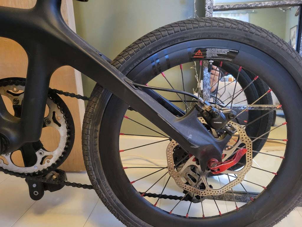 Full Carbon Fibre Foldable Bike 20", matt black, free pumps & lubriacnt