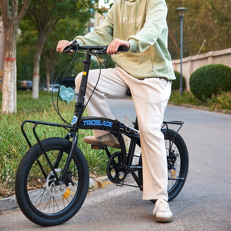 Folding Bicycle 20 Inch Bikes for Adults 7-Speed Variable Foldable City Bicycle