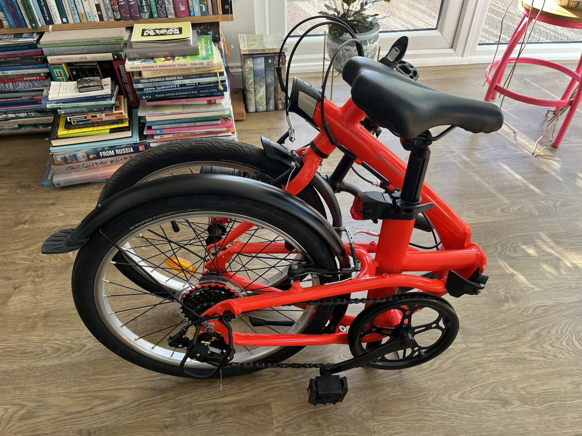 Oxylane 500 Folding Bike - Red
