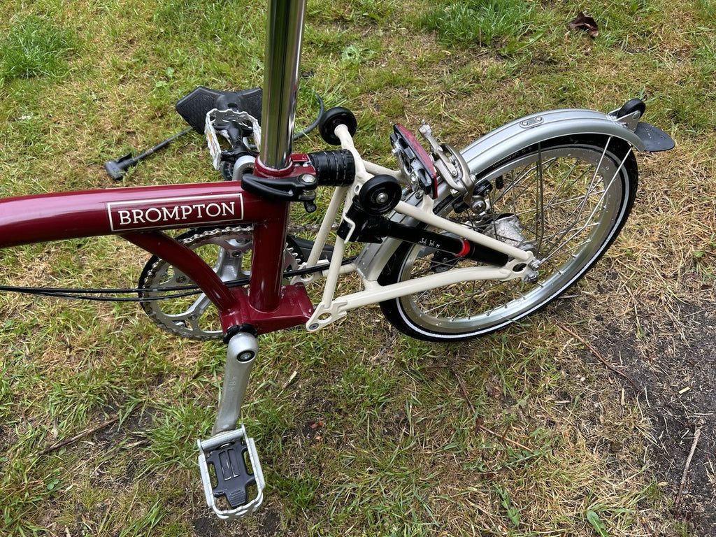 Brompton x Cambridge Satchel Folding Bike 3-Speed Red - Special Edition