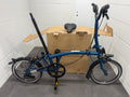 Brompton C Line 2-Speed Mid Handlebar Folding Bike, Ocean Blue, Brompton Lights