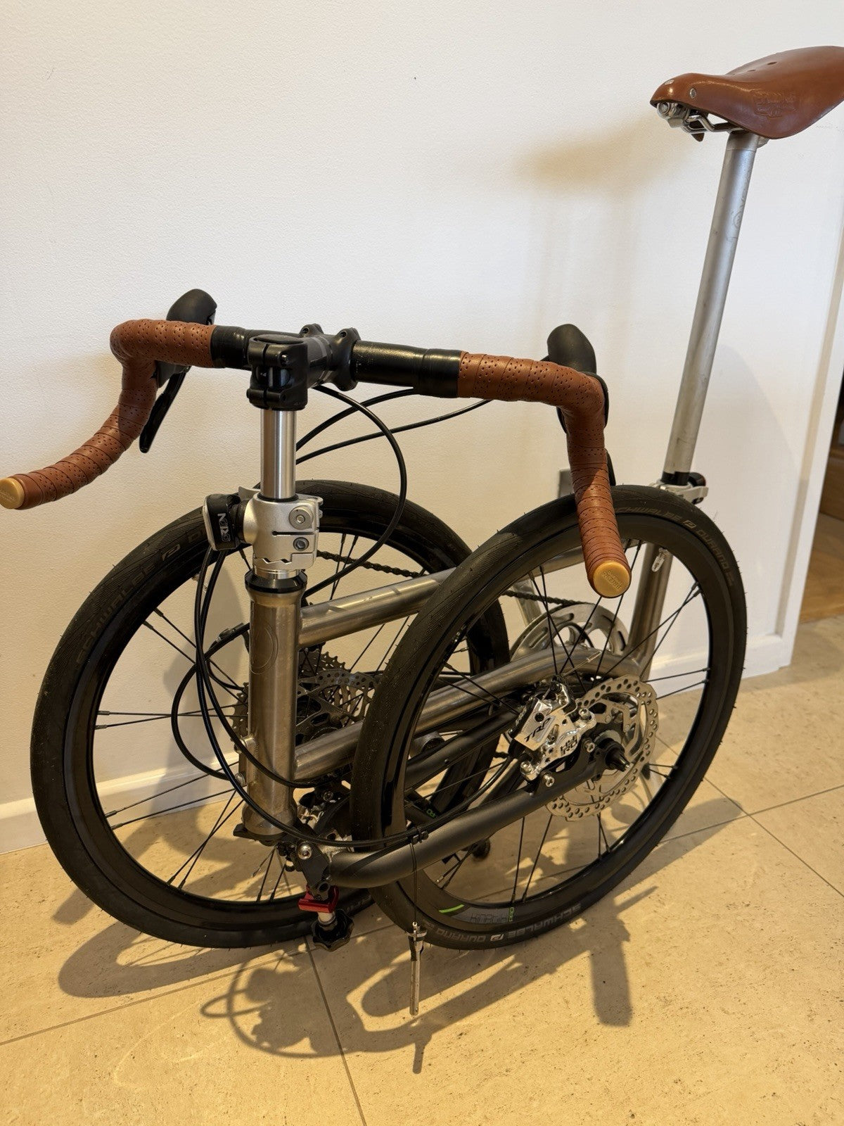 Vello Titanium Ultralight Folding Bike 451 Kinetix Pro Disc Wheels TRP Hydro