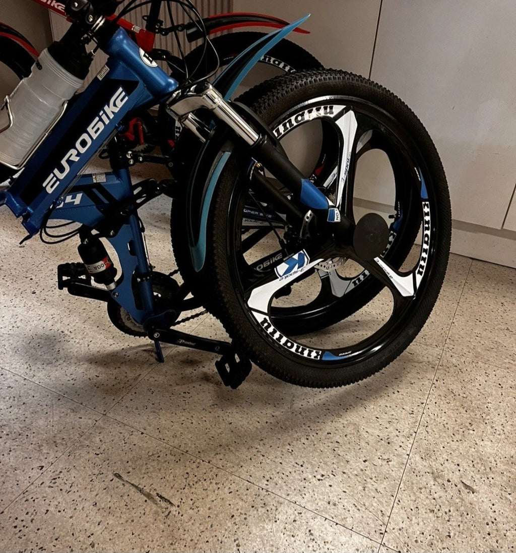 Foldable MOUNTAIN BICYCLE Eurobike BLUE G4 26" 21-speed - Used For 1 Week