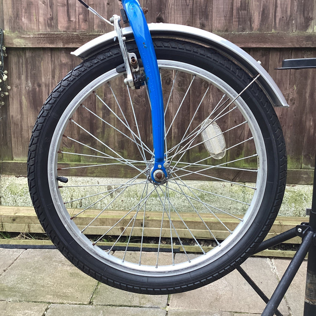 Raleigh Stowaway Steel 6 Speed Folding Bike In Blue - Serviced - 20" Wheels
