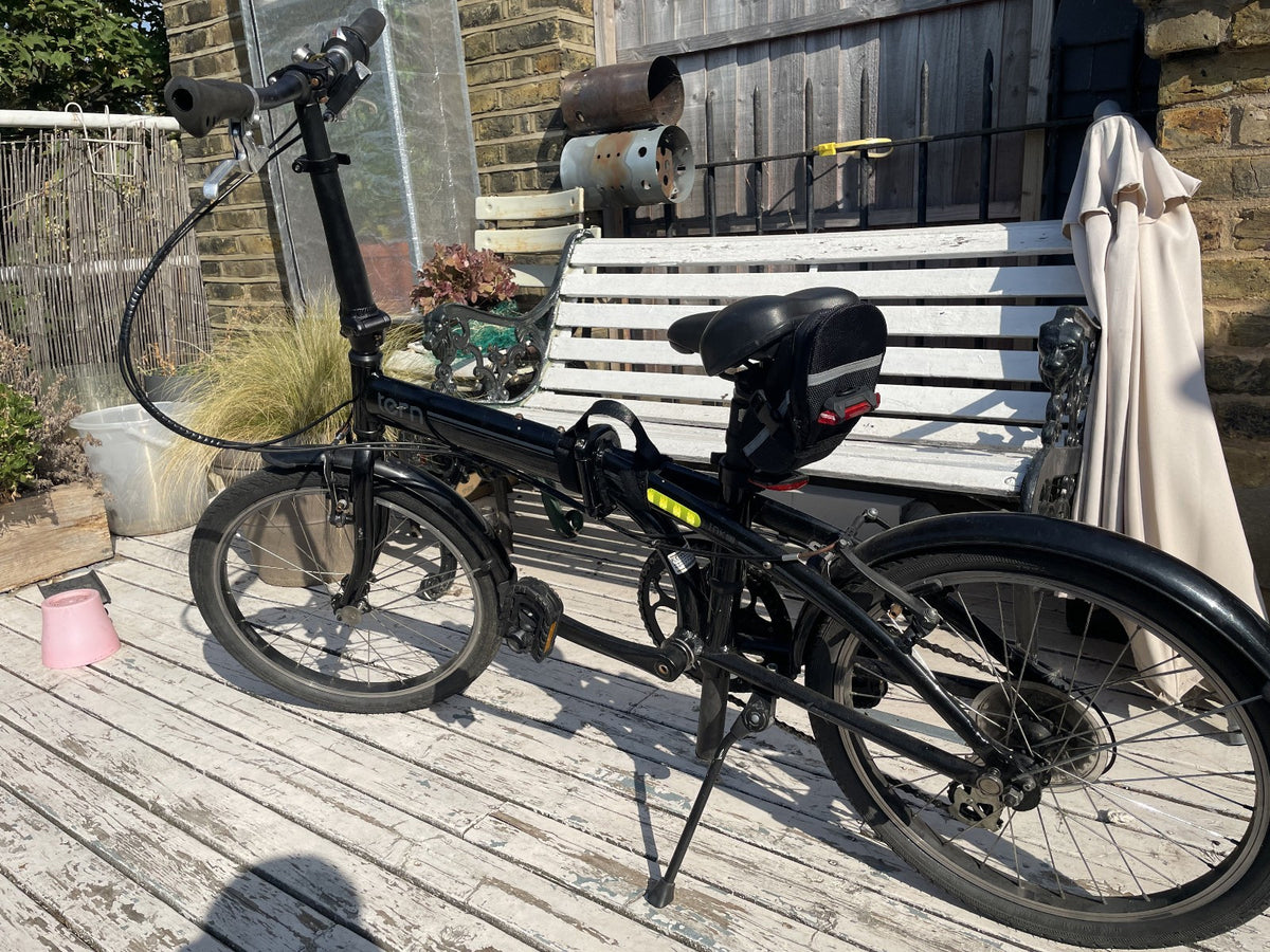 Tern Link B7 folding bicycle; unsure how much work required but definitely some