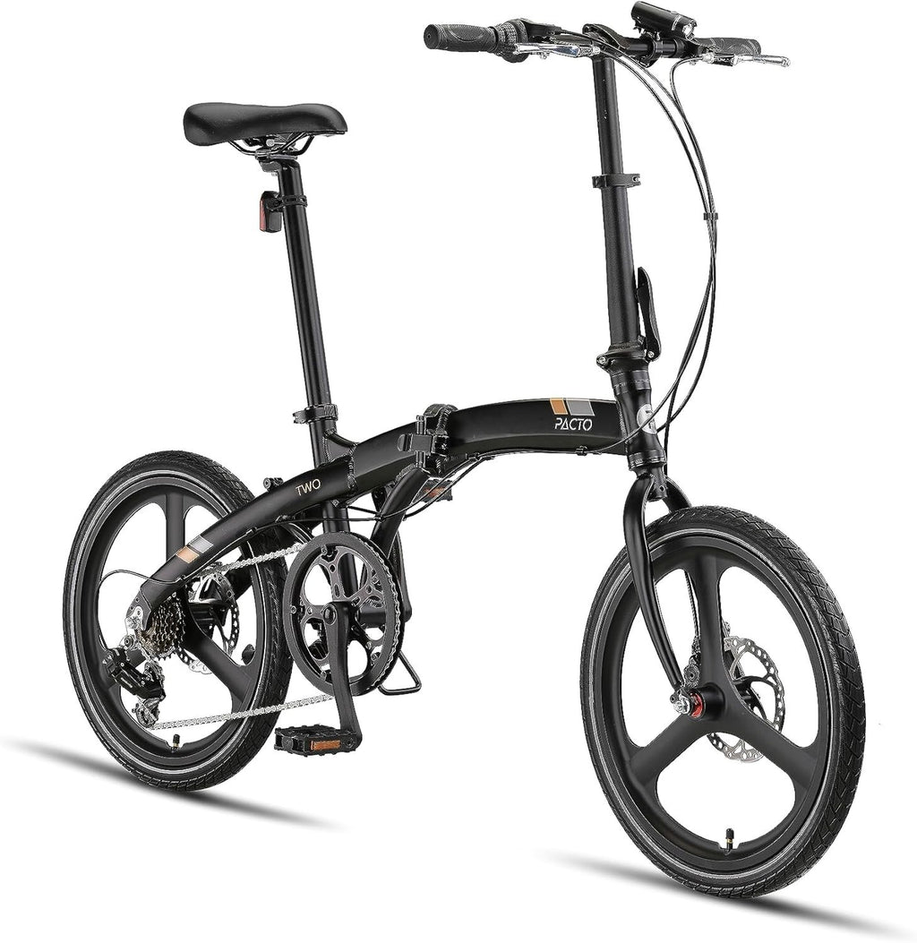 Folding Bike 20" Aluminum Frame, Disc Brakes, 6-Speed, Lightweight & Portable
