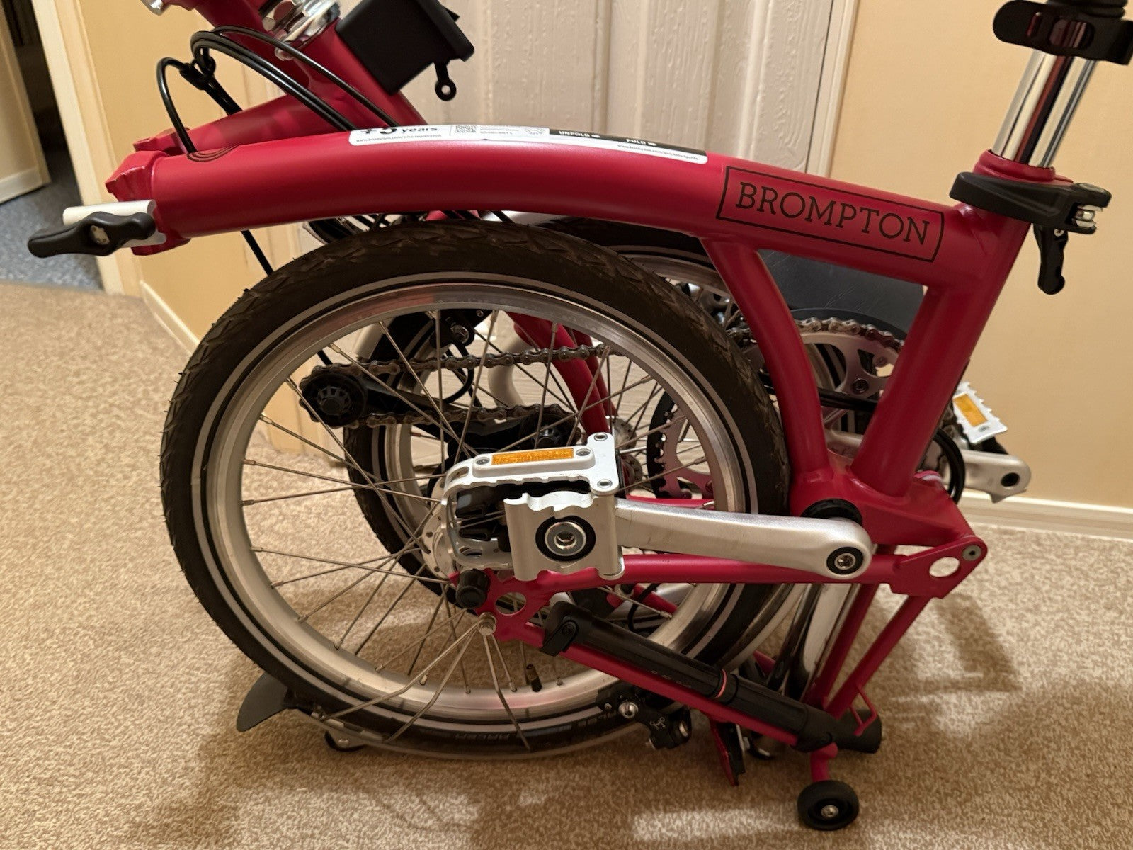Brompton C Line Explore - House Red. High Handlebars