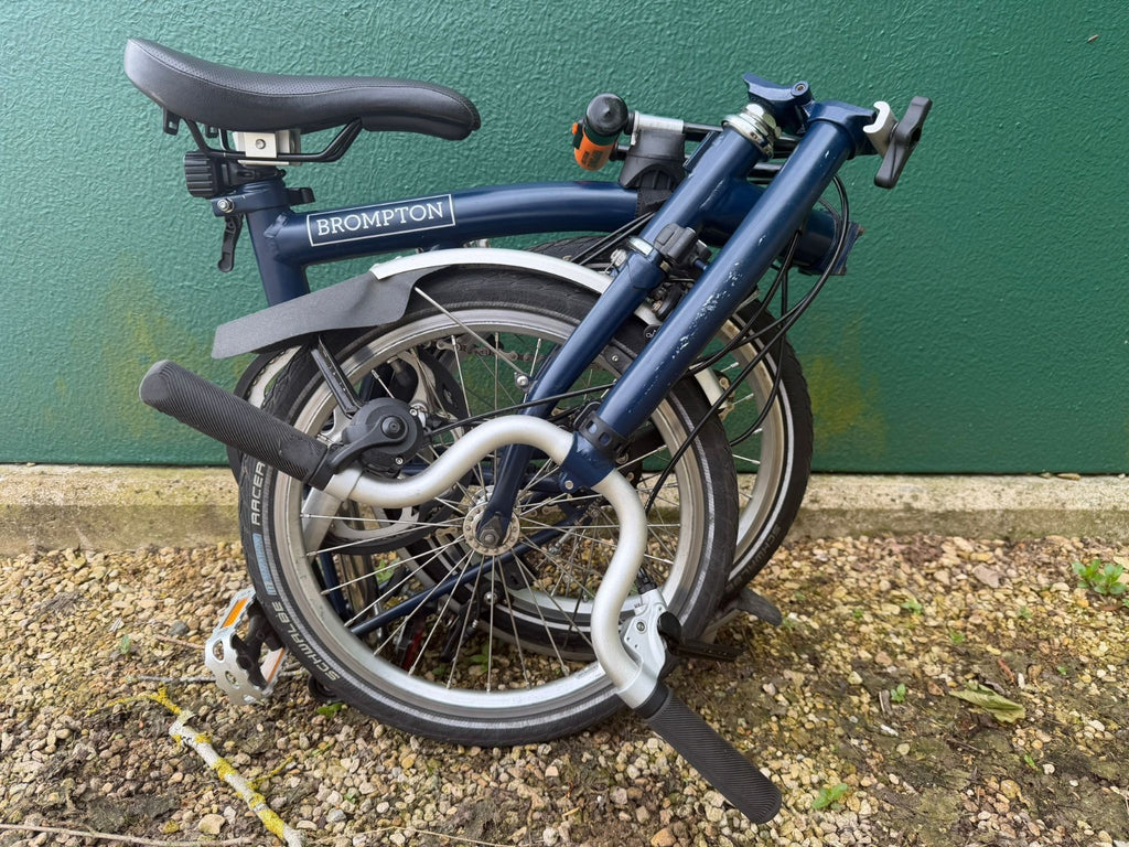 Brompton C Line M3L (3 Speed)  folding bicycle - Tempest  Blue