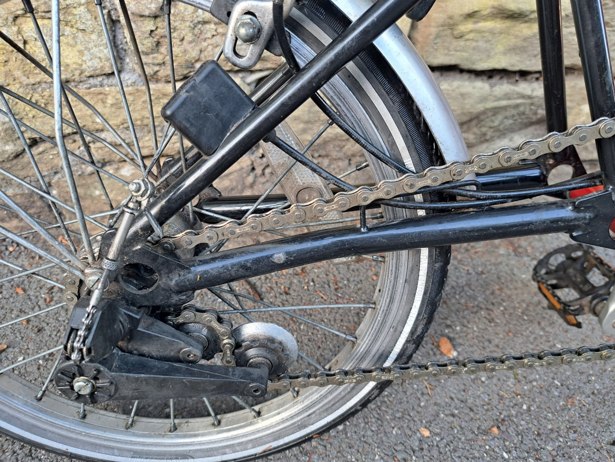 Brompton Folding Bike with 5-speed Hub Gear,  Red & Black