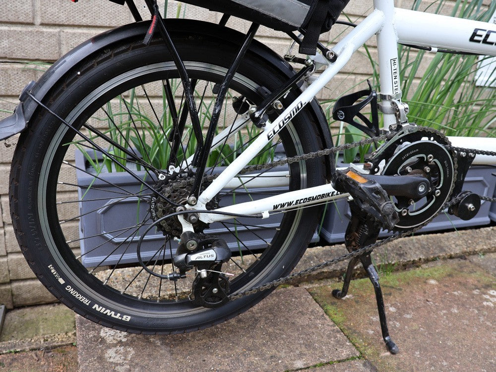 Ecosmo 20 inch wheel folding tandem bike white