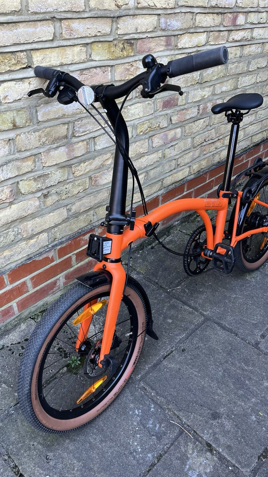 Brompton G Line 8-Speed Orange Folding Bike Brand New Never Used Large Handlebar