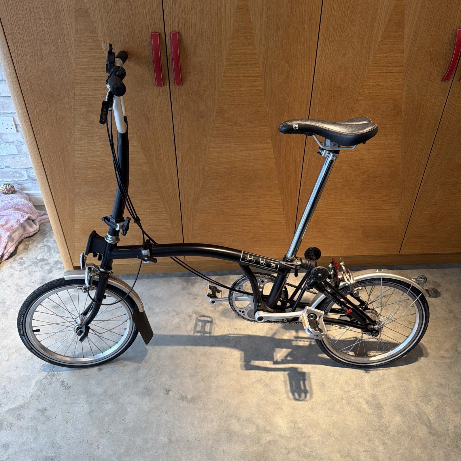 Brompton M3L folding bicycle in Satin Black - New Test Ridden Condition