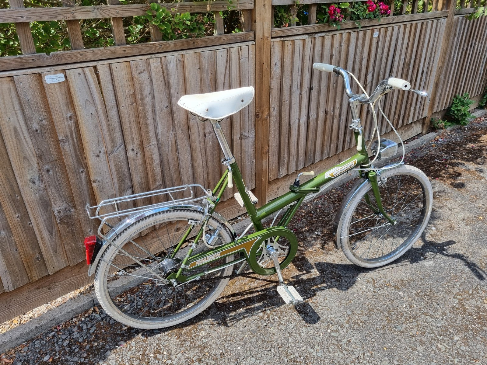 Vintage Raleigh Stowaway Vintage Unisex Folding bike Olive Green, ready to ride