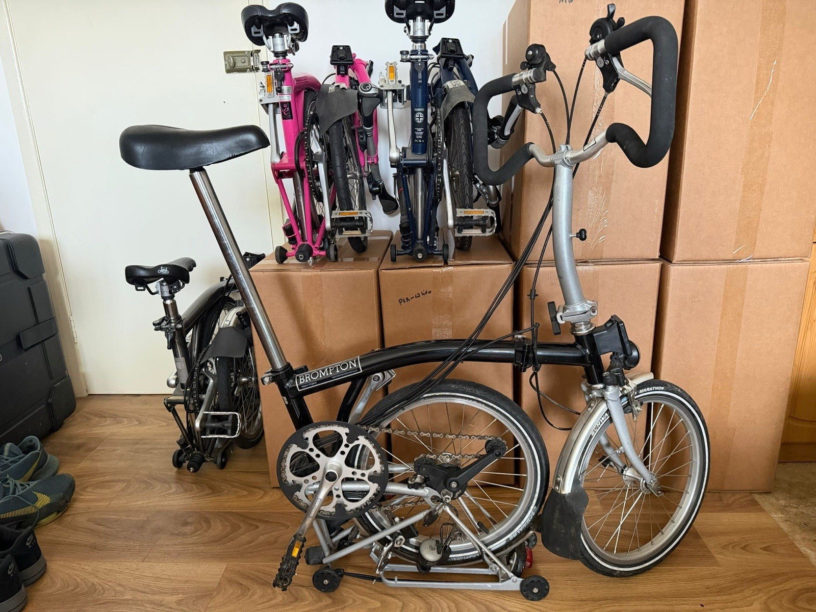 Brompton P6R folding bicycle Black/Silver