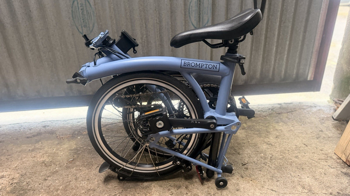 Brompton Bike M6L C-LineExplore Mid Handlebar2022 Folding Bike - Cloud Blue