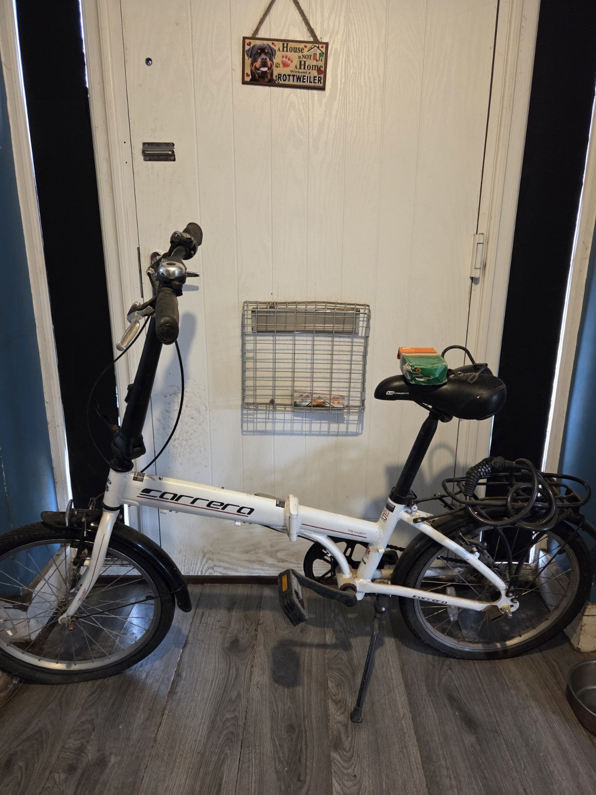 Carrera Transit Folding Bike White Lightweight Aluminium Frame 3 Speed Shimano