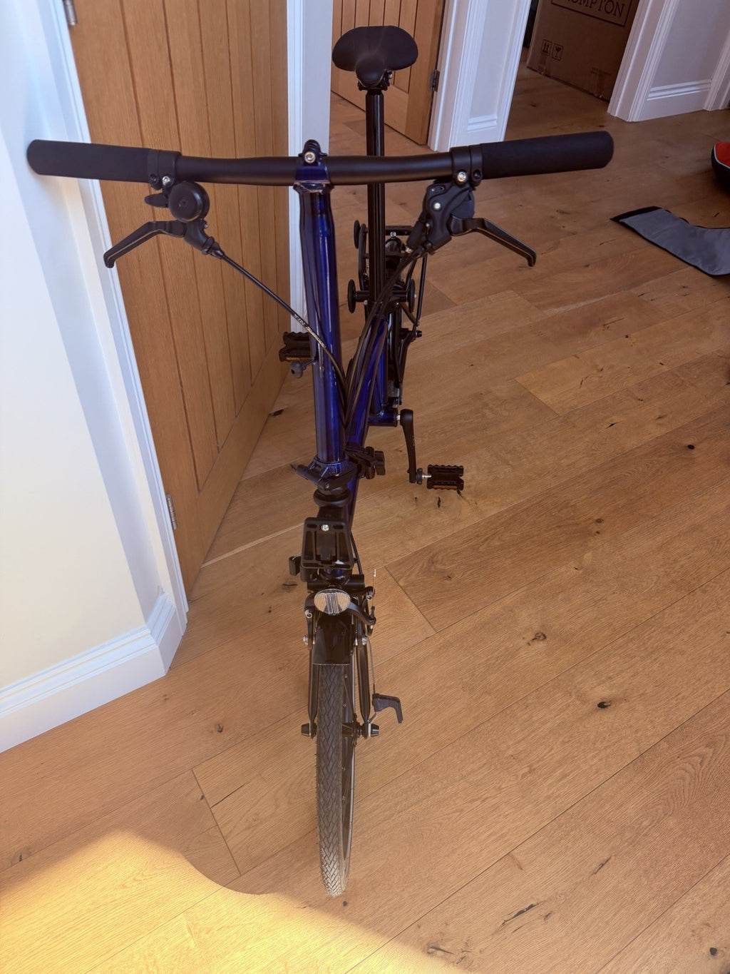 Brompton P Line Roller Frame In Bolt Blue 4 Speed