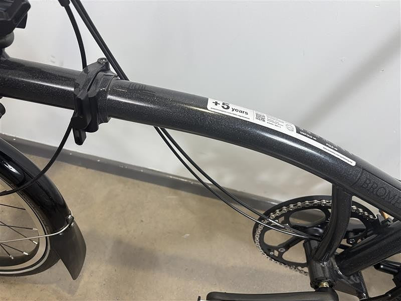 Brompton P Line 4 Speed 2022 Low Handlebar Folding Bike - Midnight Black