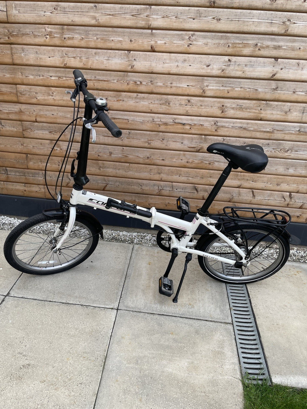 Carrera Transit 20in Folding Bike 3-Speed Hub Gears Rear Rack Mudguards