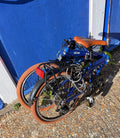 Raleigh Stow-A-Way 20in Folding Bike Blue, V-Brakes, Derailleur, Rear Rack