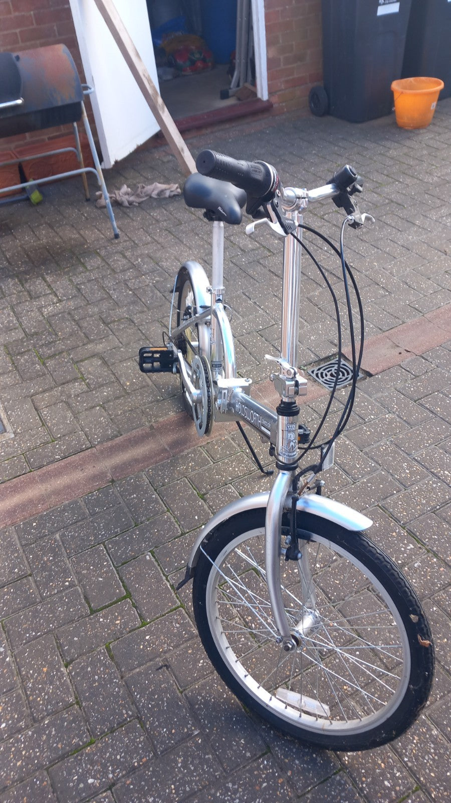 Holdsworth Lakeside Folding Bike, 20in Wheels, Silver, Unisex Adults,  35cm