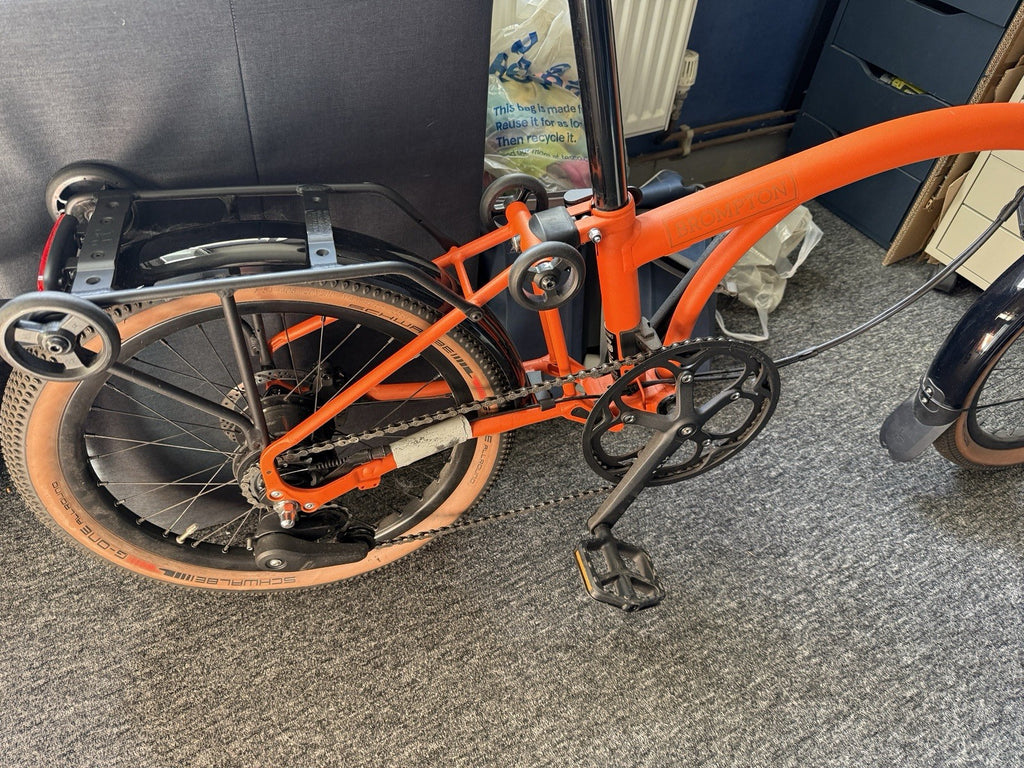Brompton G Line Roller Frame Medium 8 Speed Alfine Adventure Orange Folding Bike