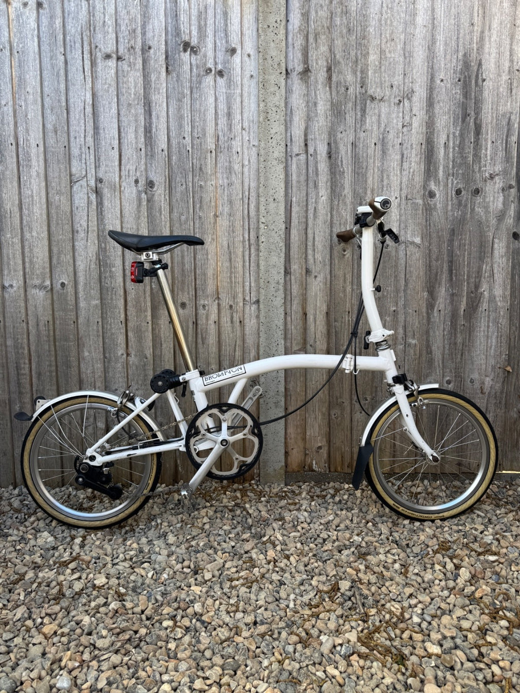 Brompton S2L Folding Bike White Good Condition