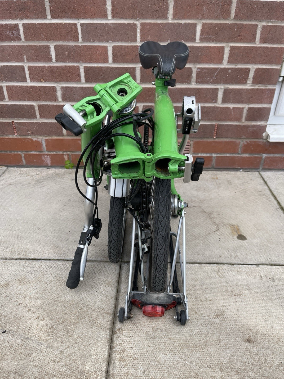 Brompton Folding Bike M6R 6 Speed Green 2008 M Type Rack Mudguards Lights