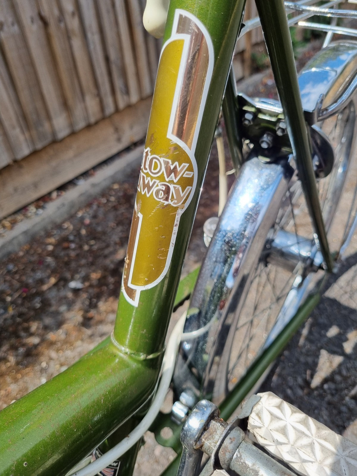 Vintage Raleigh Stowaway Vintage Unisex Folding bike Olive Green, ready to ride