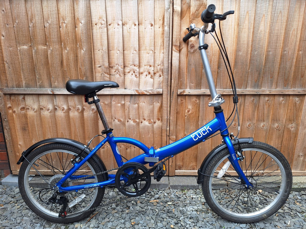 Apollo Tuck 20'' Folding Bike Lightweight Blue Great Condition Unixex 6 Speed