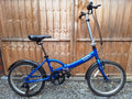 Apollo Tuck 20'' Folding Bike Lightweight Blue Great Condition Unixex 6 Speed