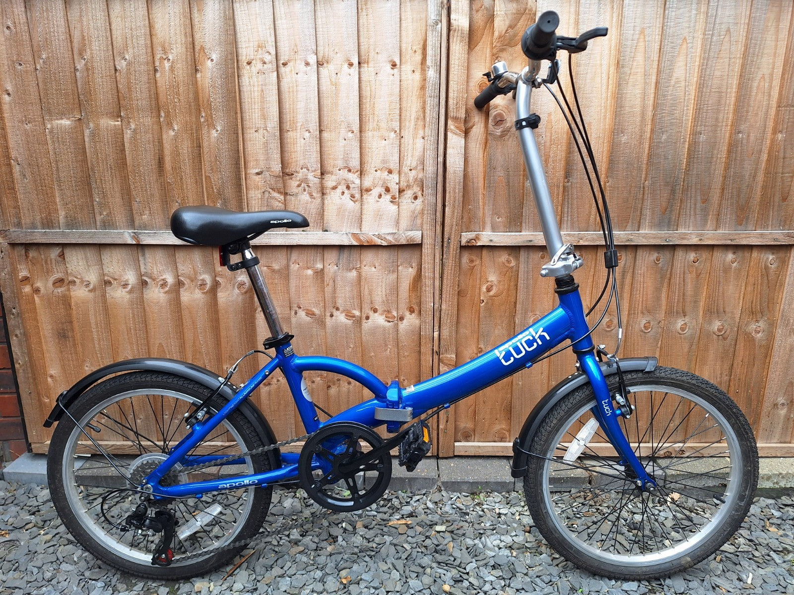 Apollo Tuck 20'' Folding Bike Lightweight Blue Great Condition Unixex 6 Speed