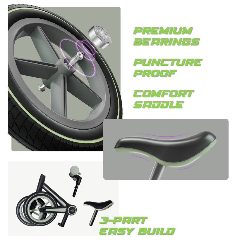 Be Fun Compact Folding Balance Bike - Everglade GREY