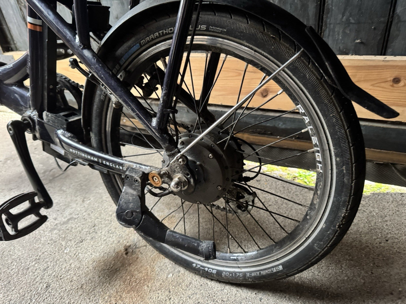 Raleigh Stow-E-Way Folding Bike w/ Rear Hub Motor – No Battery