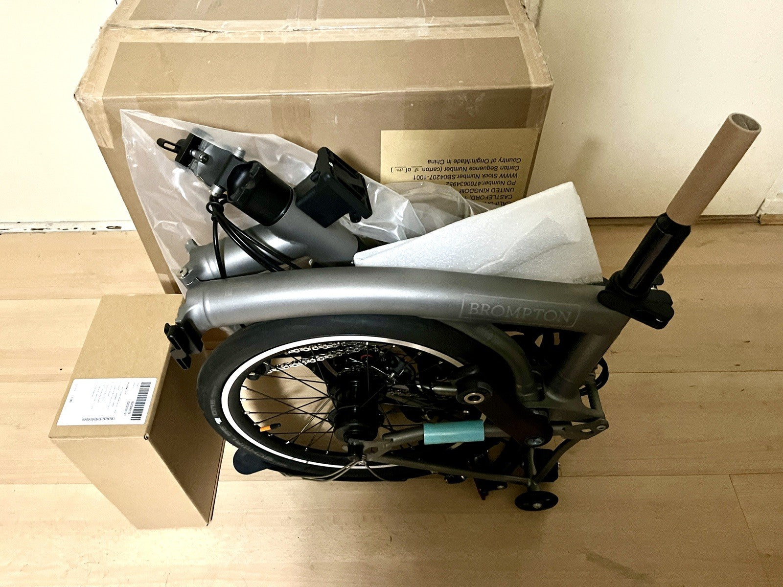 Brompton T Line 12 Speed Folding Bike -Blasted Titanium Ultra-Light RRP £4,996
