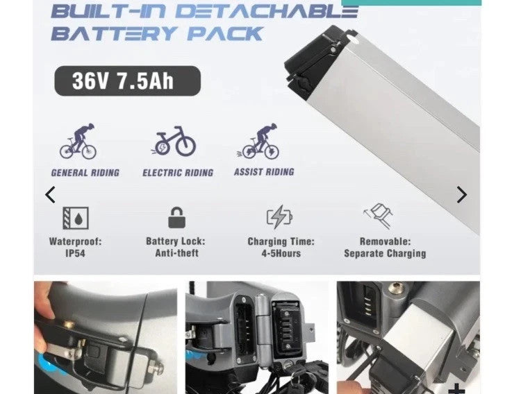 HITWAY BK2 Folding Bike 250W Motor 36V City Bike 35-70km