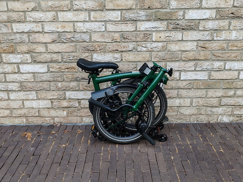 Brompton C Line Urban 2 Speed 2023 Folding Bike Racing Green With Rack