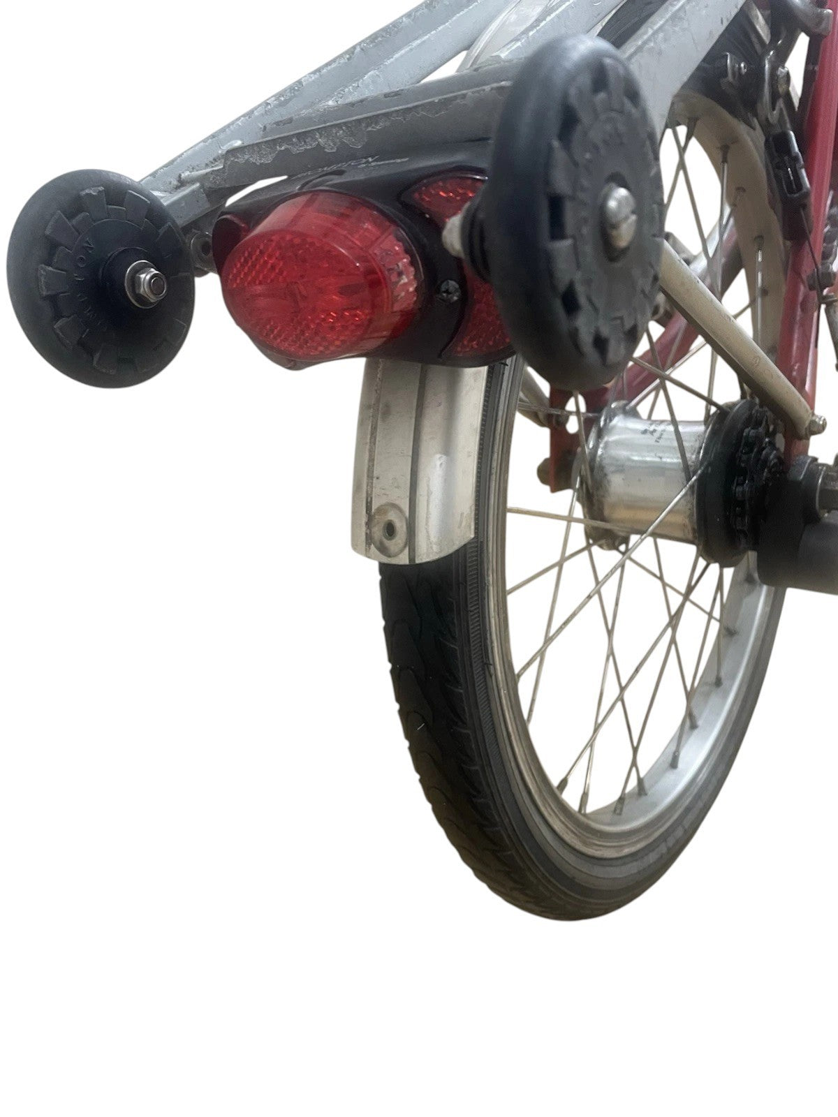 Brompton Folding Bike 3-Speed, Red, Front Carry Bag, Rear Rack & Rear Light
