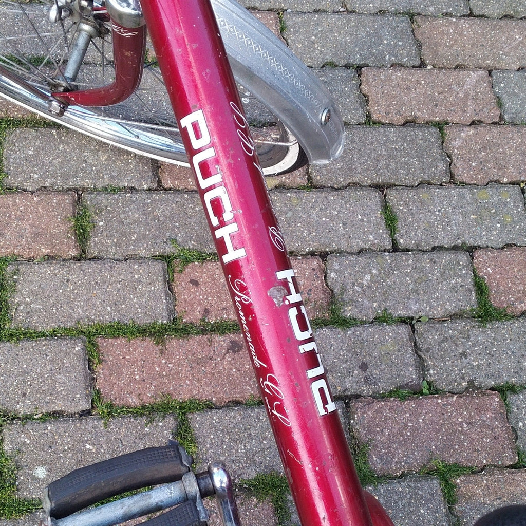 Puch Remover GL Red Silver 20" Vintage Folding Bike 3-Speed Hub Rack Mudguards