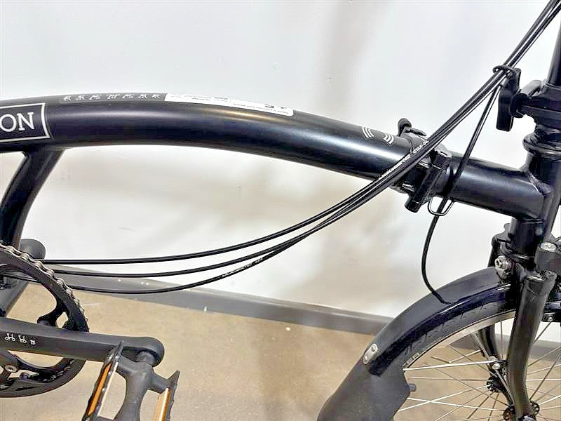 Brompton C Line 6 Speed 2024 Low Handlebar Folding Bike - Matt Black