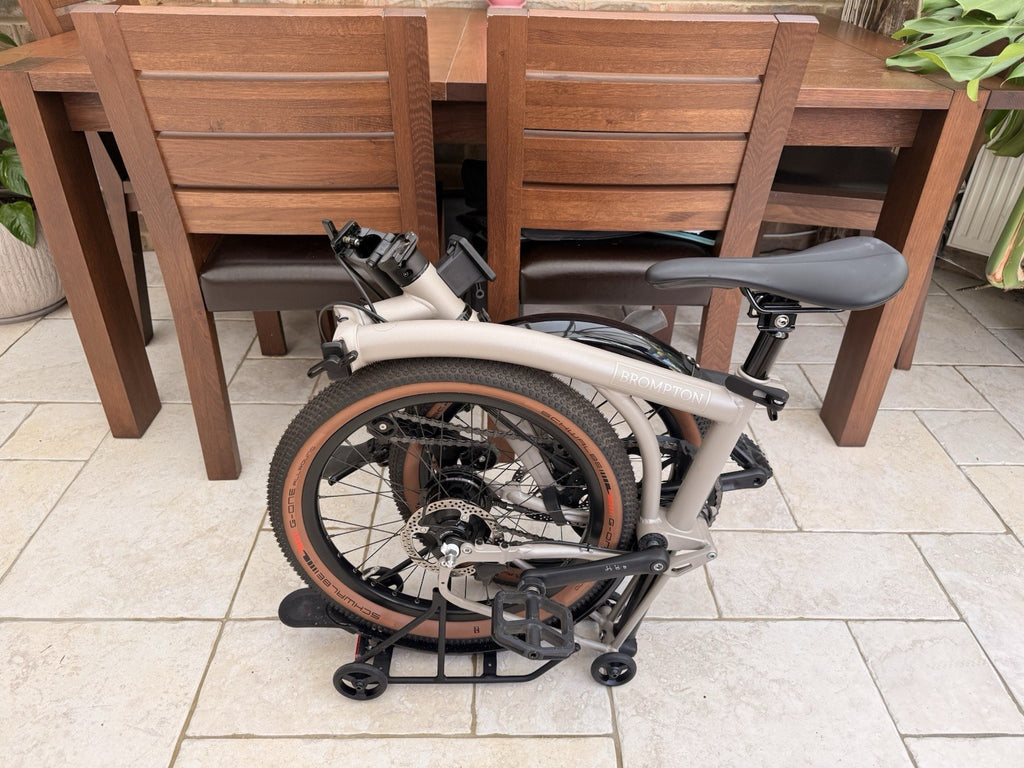 Brompton G Line 8-Speed Roller Frame Traildust White, Size Medium