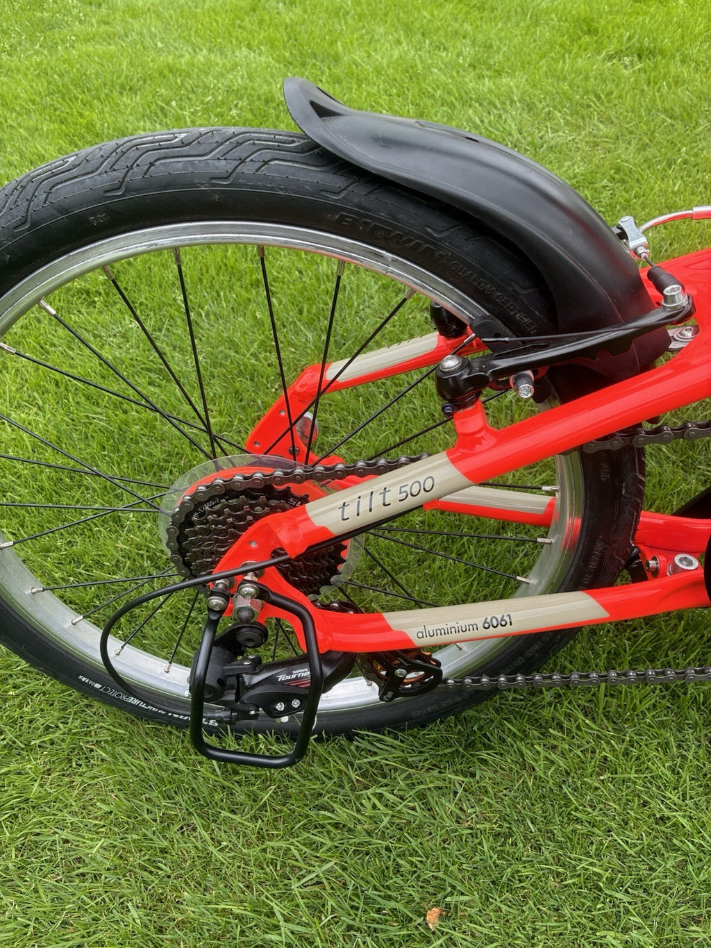B'TWIN Tilt 500 Folding Bike 20 in Aluminium Red. Also a Cross CRF300.