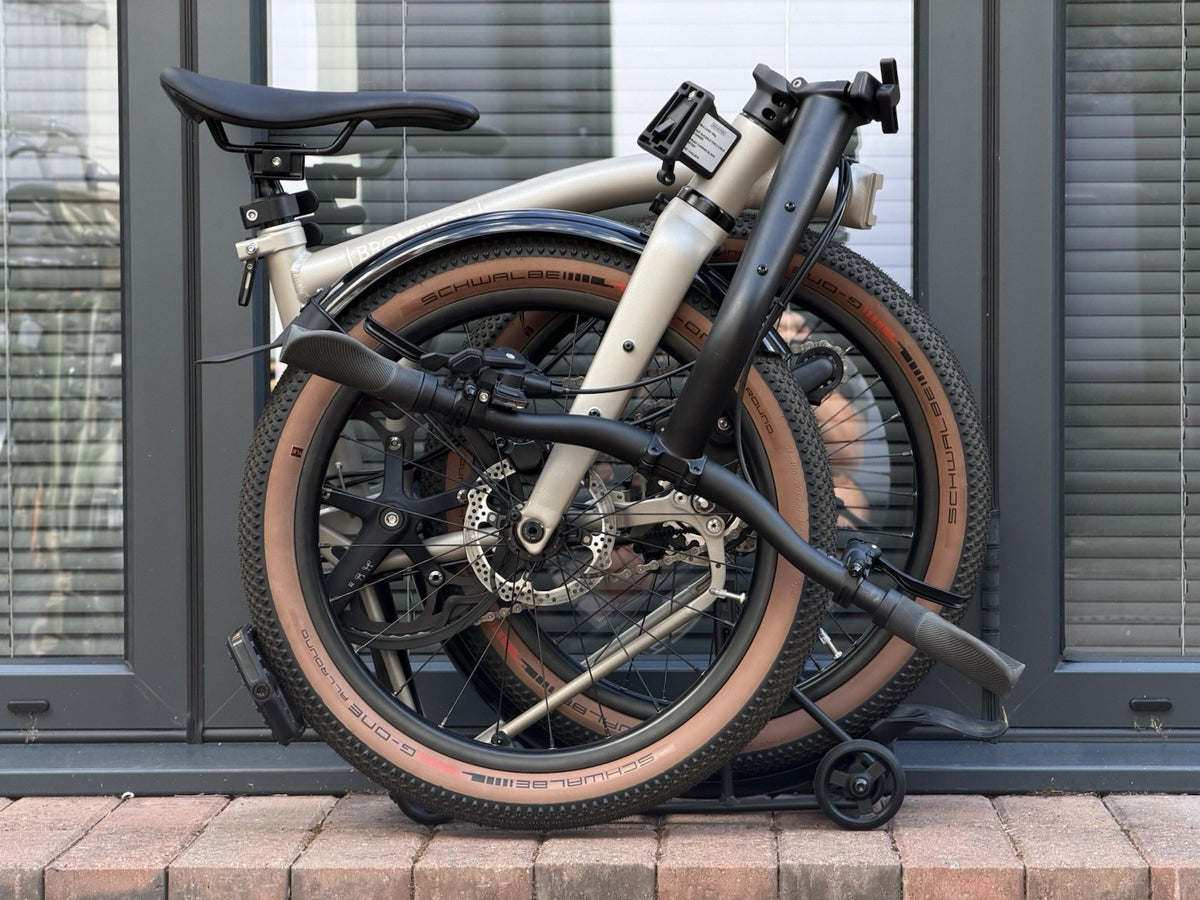 Brompton G-Line w/ Roller Frame - 8 Speed, Traildust White, Excellent, RRP £2600