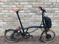 Brompton Elec M6L 6 Speed Folding Black Custom Schwalbe Kojak Tanwall