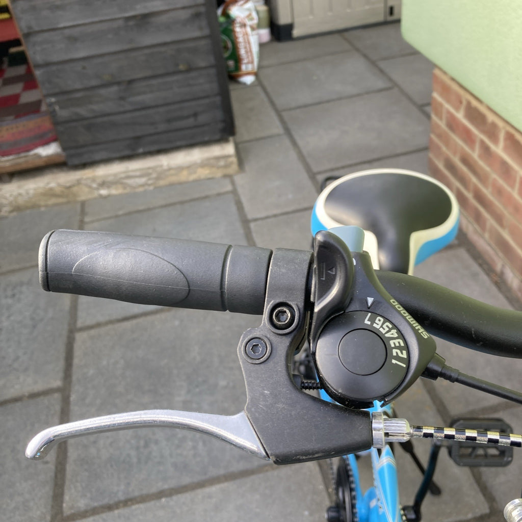 Digital Folding Blue Bike Carbon Steel 7 Speed Unisex Custom Design For UK
