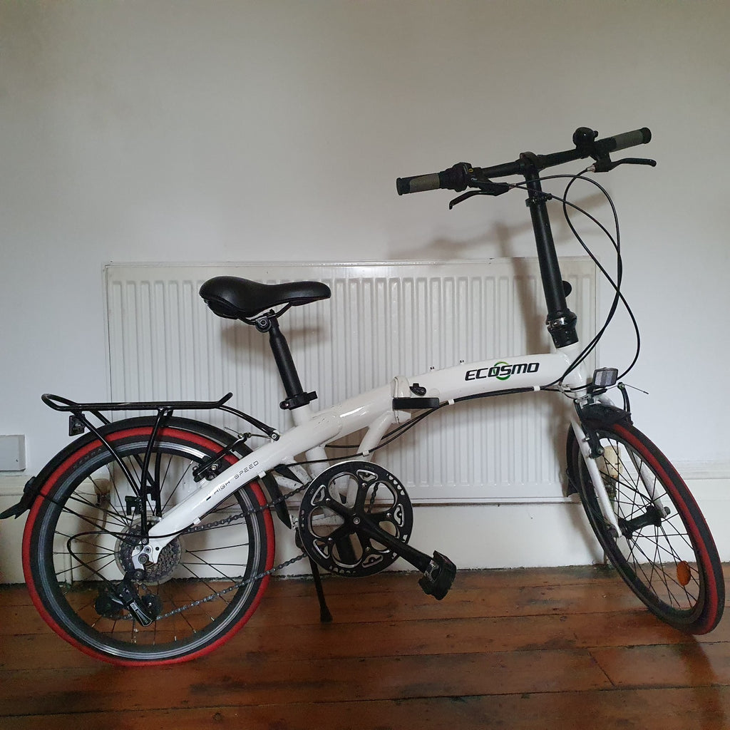 Ecosmo 20" folding bike 6-speed  Shimano RevoShift  Wheels Needs Inflating