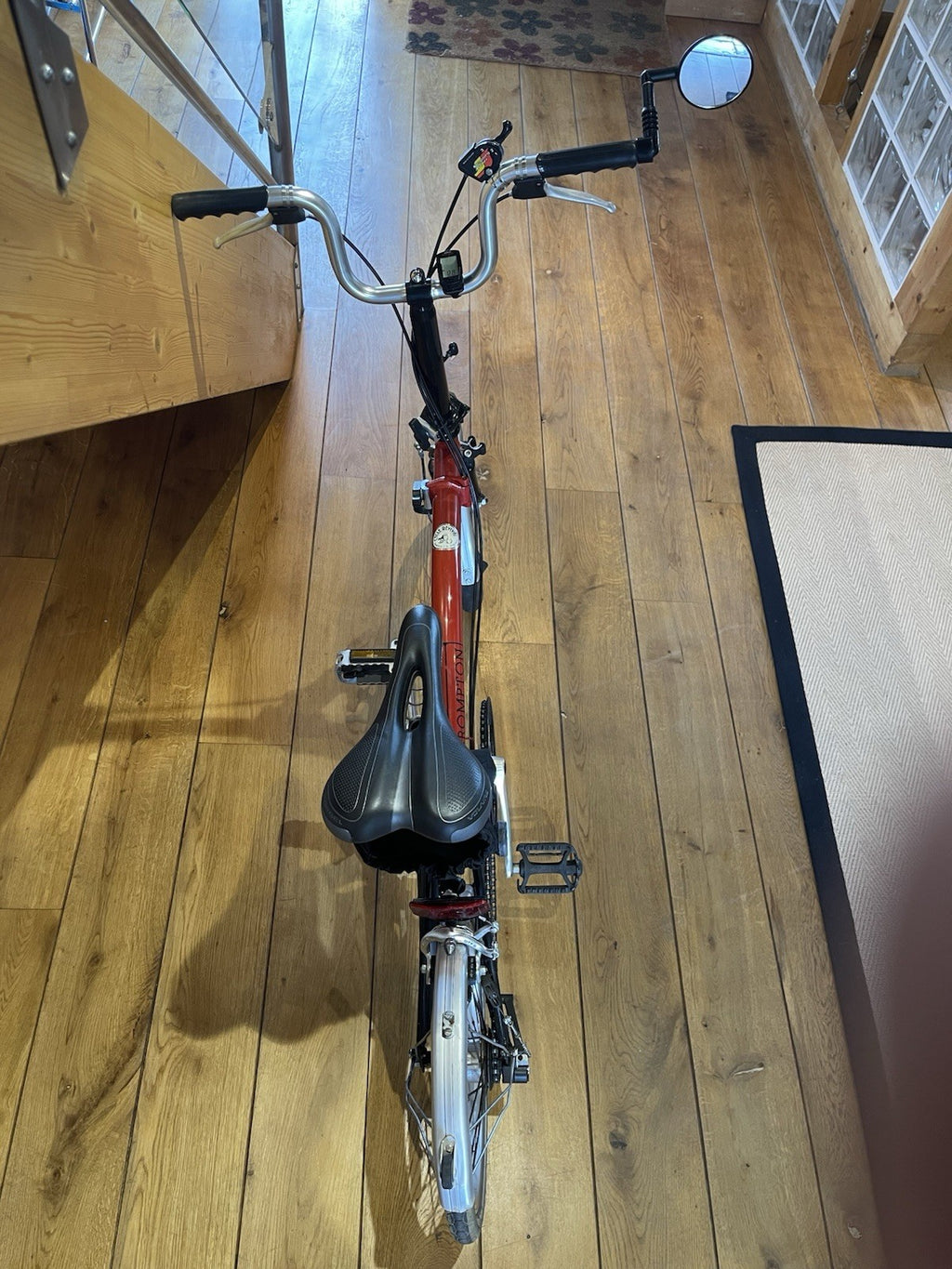Brompton Folding Bike 16in Red/Black Derailleur Caliper, Mudguards Reflectors