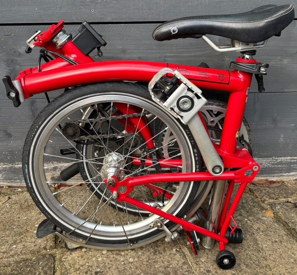 Brompton S2L Folding Bike 2 Speed C Line Urban Low in Red