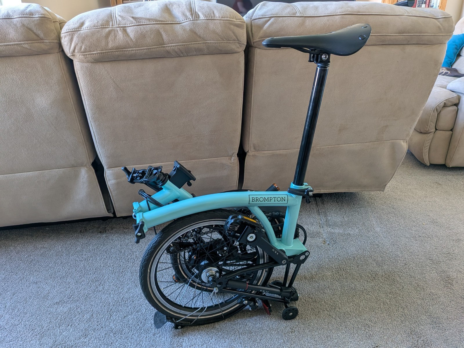 Brompton M6L (C-Line) 6-Speed Black Edition in Turkish Green ++ Upgrades - Rare